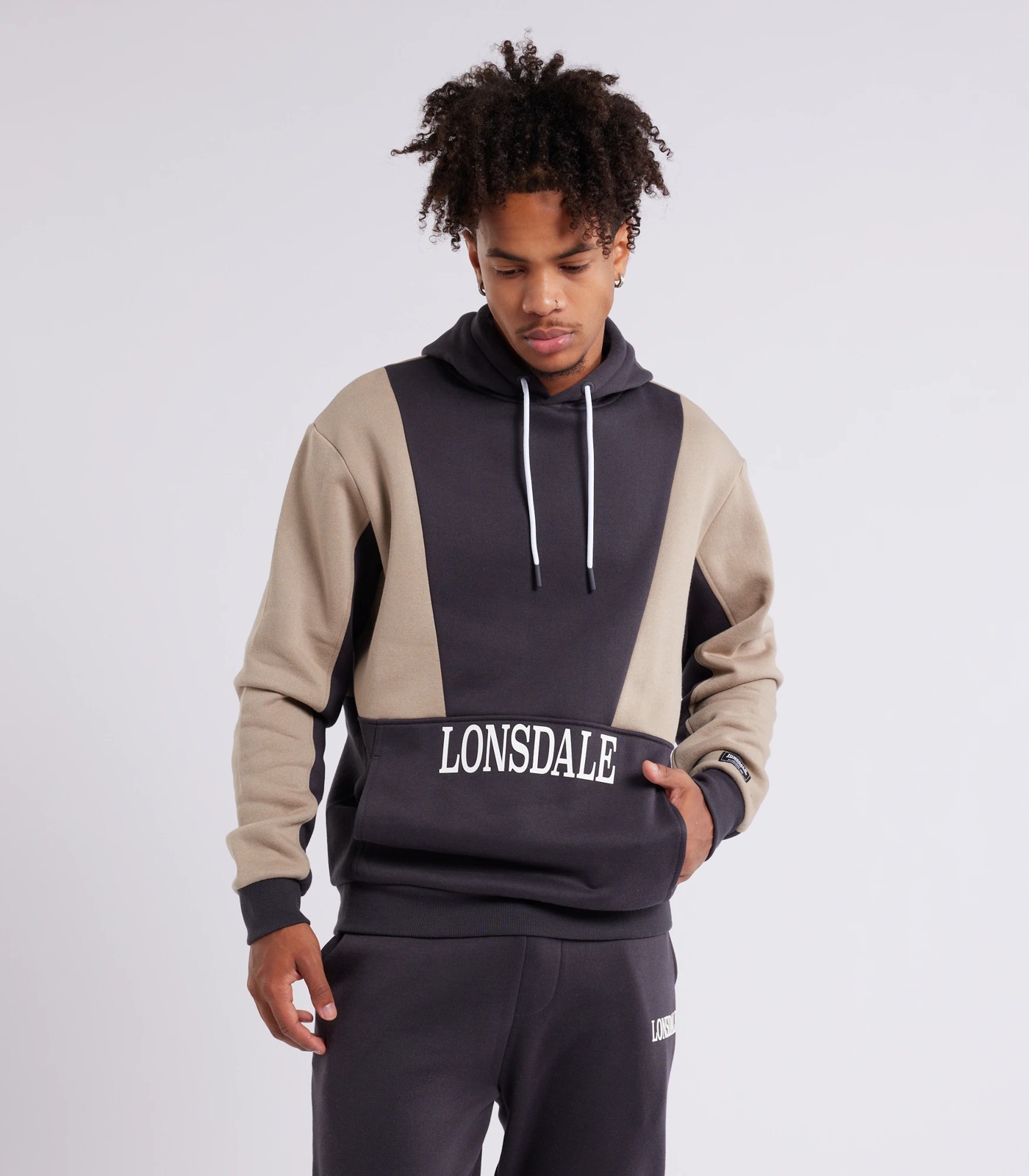 Lonsdale Panelled Crew Hoodie Target Australia