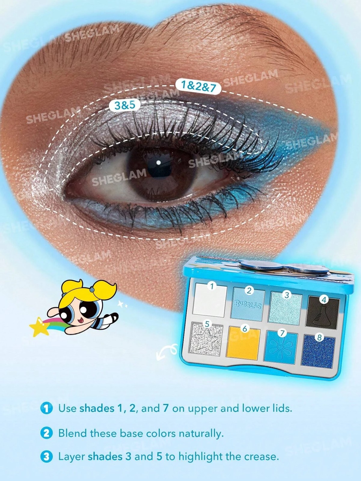 The Powerpuff Girls X SHEGLAM The Professor's Girls Palette – Joy & Laughter 4 of 6