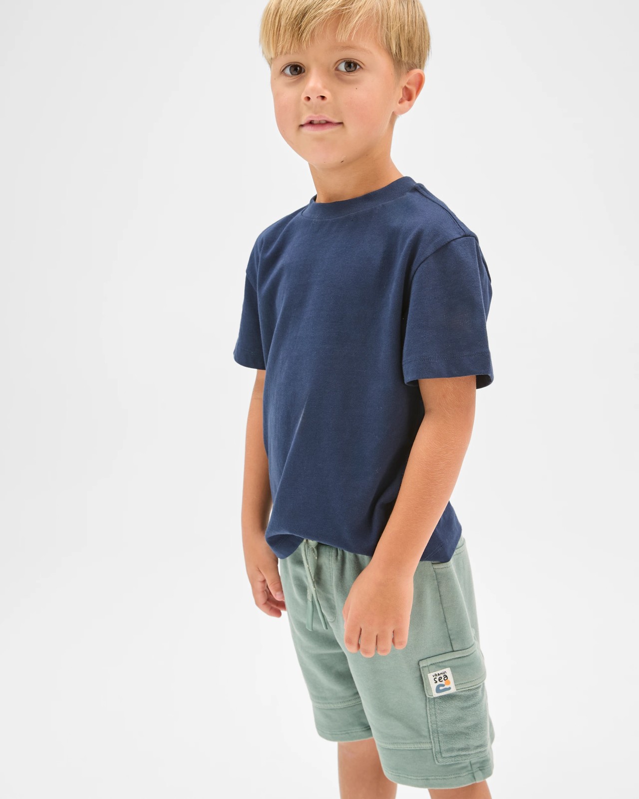 Australian Cotton Washed Shorts - Green 4 of 5