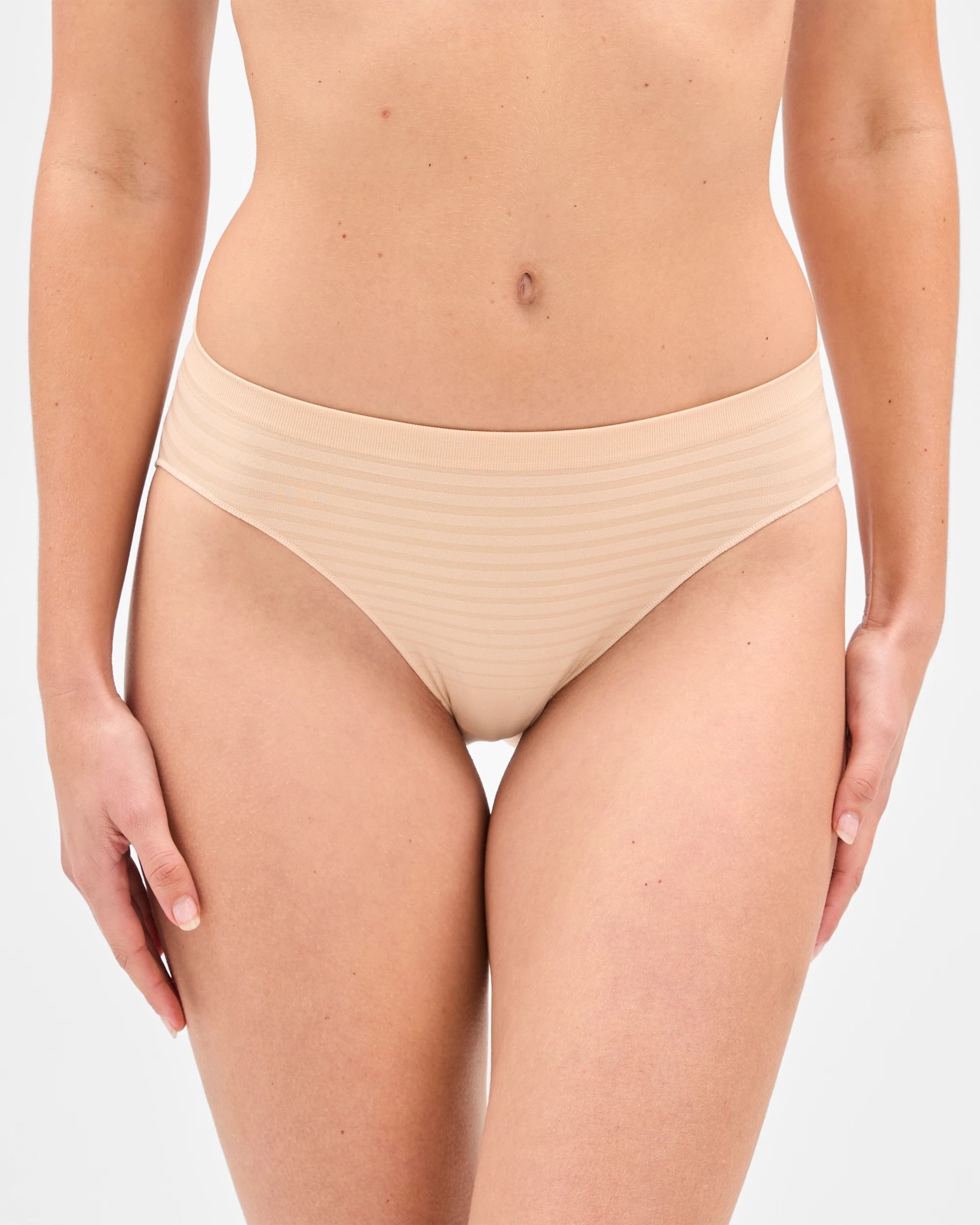 2 Pack Seamfree Matte and Shine Bikini Briefs - Bare Beauty 2 of 4