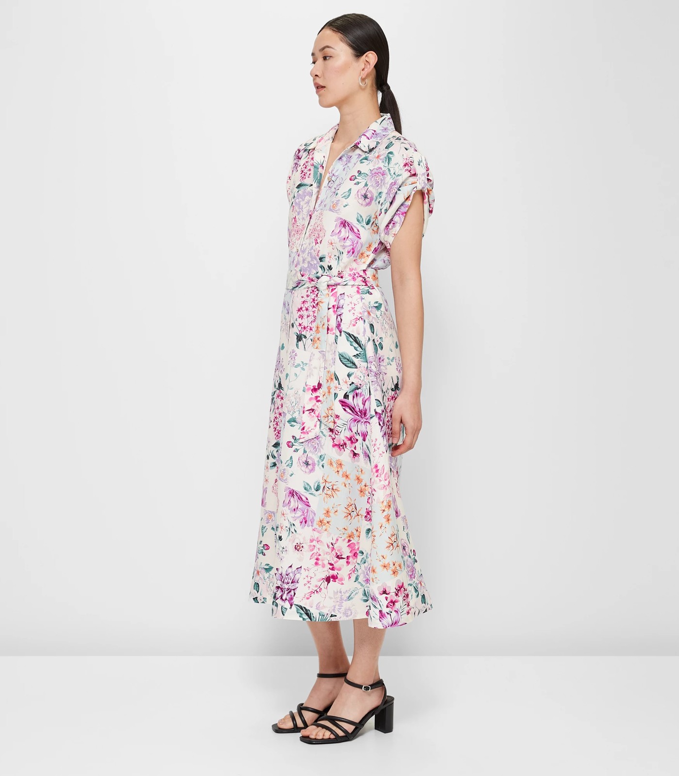Linen Blend Shirt Dress - Preview - Floral Collage | Target Australia