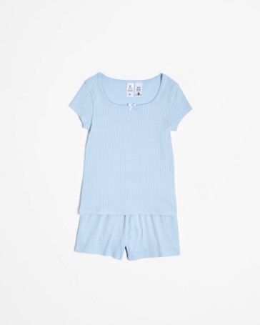 Australian Cotton Older Girls Pointelle Pyjama Set