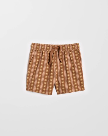Australian Cotton Textured Stripe Shorts