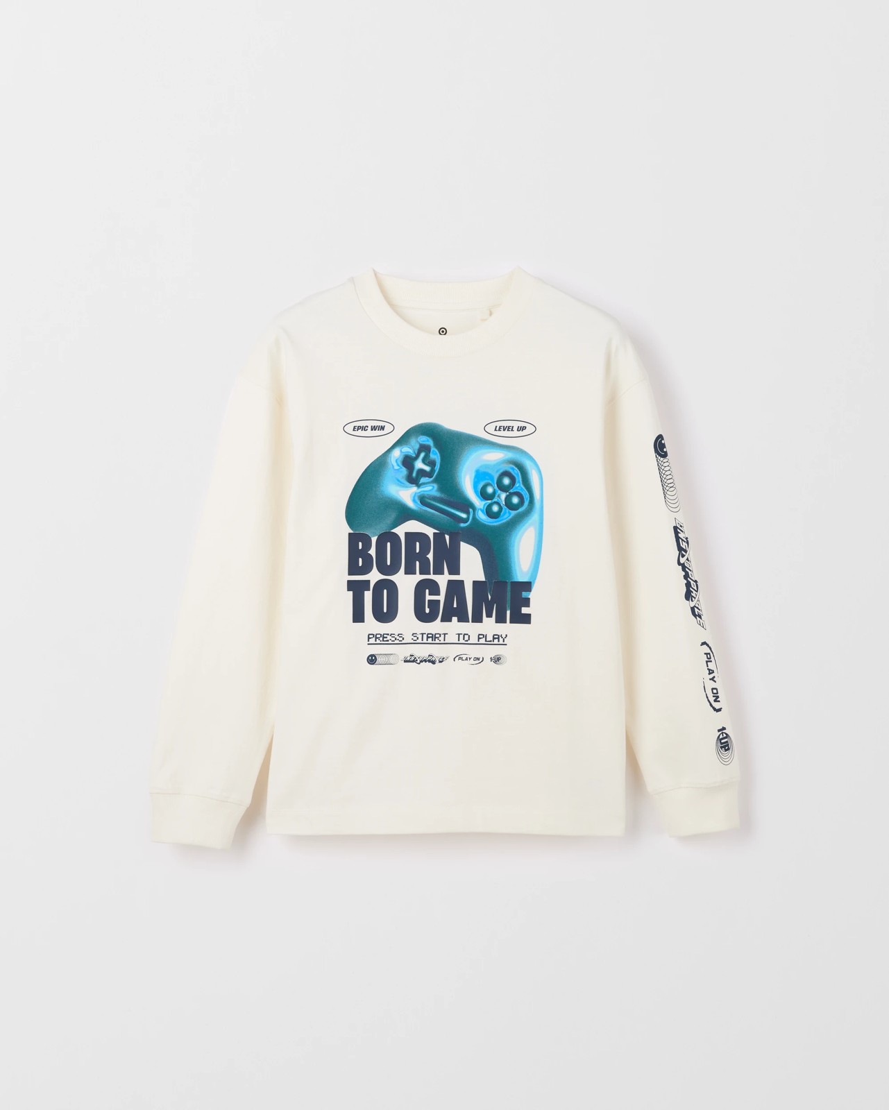 Australian Cotton Long Sleeve Heavyweight T-Shirt - Cream 5 of 6