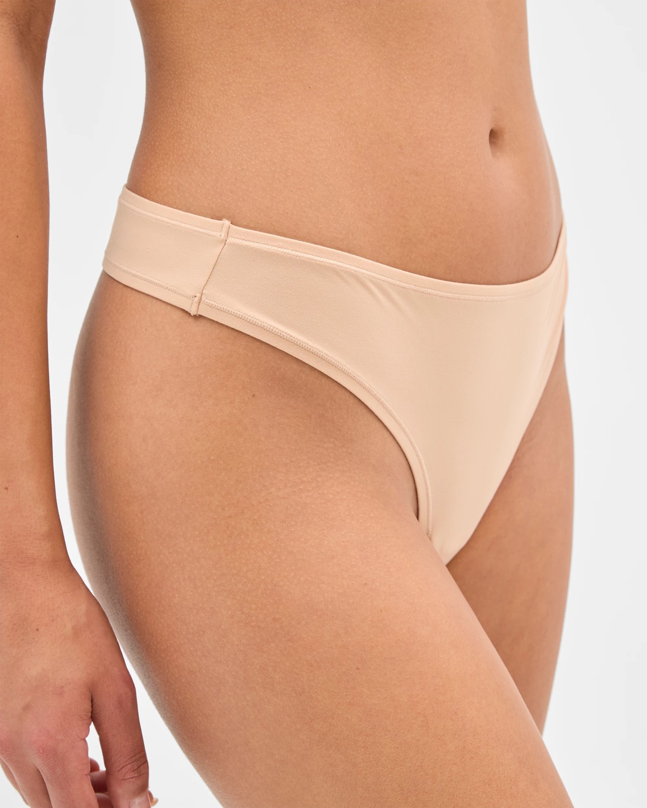 3 Pack Soft Comfort G-String Briefs - Latte 3 of 3