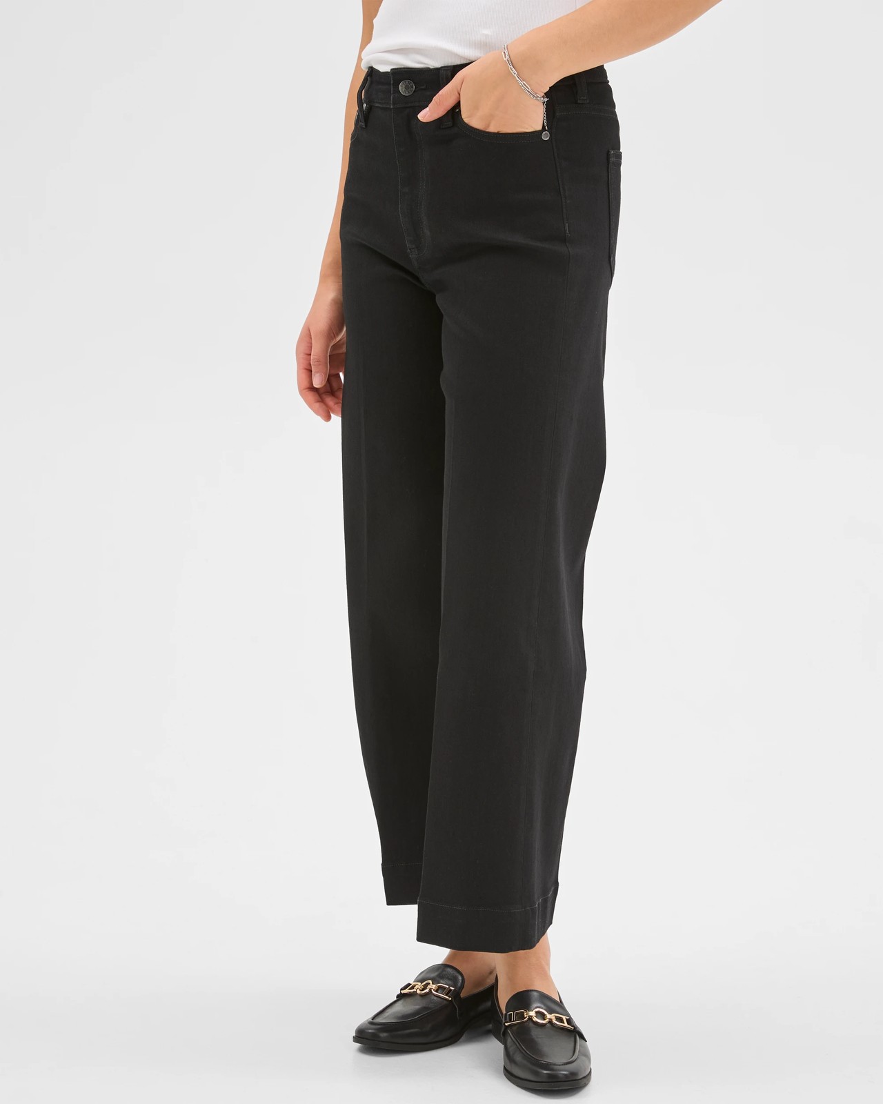 Kelsey Crop Length Wide Leg Denim Jeans 5 of 5