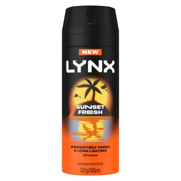 LYNX Sunset Fresh 48H Odour Protection Deodorant Bodyspray 165ml - Mango and Mandarin Scent
