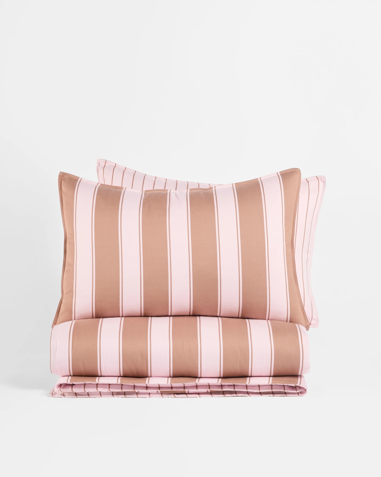 Rayne Stripe Stonewash Quilt Cover Set - Mocha/Lilac 3 of 5