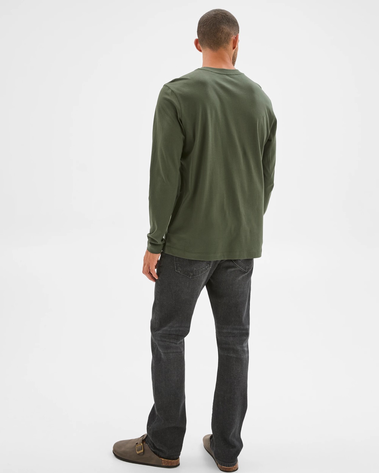 Australian Cotton Long Sleeve T-Shirt - Winter Green 5 of 5