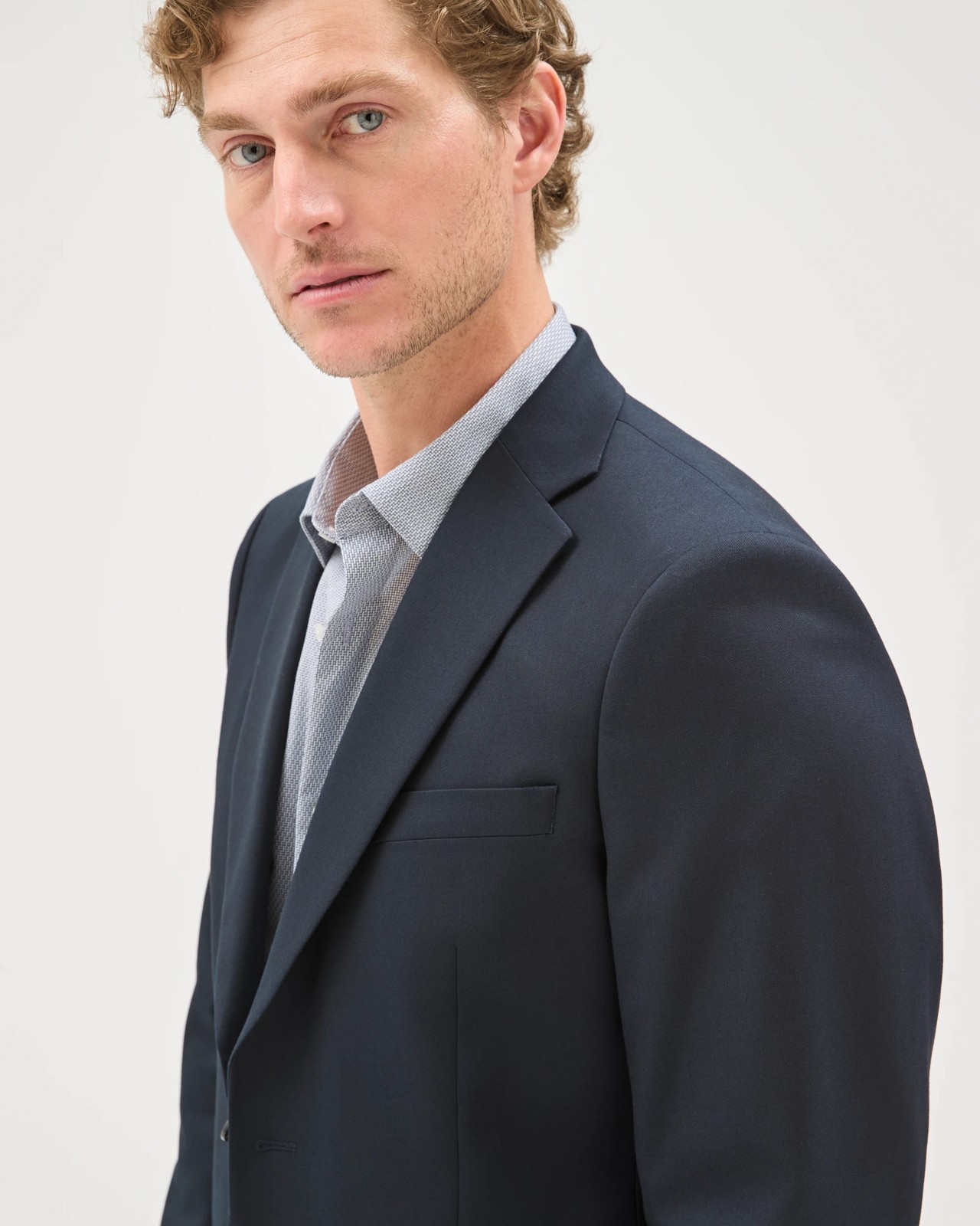 Preview Tailored Fit Suit Jacket - Navy 6 of 6