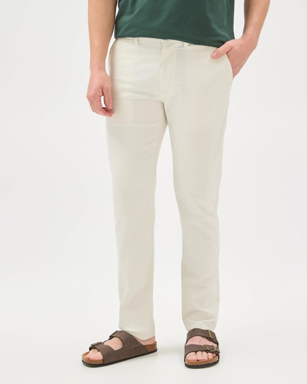 Australian Cotton Slim Chino Pants  - Pale Stone 5 of 5