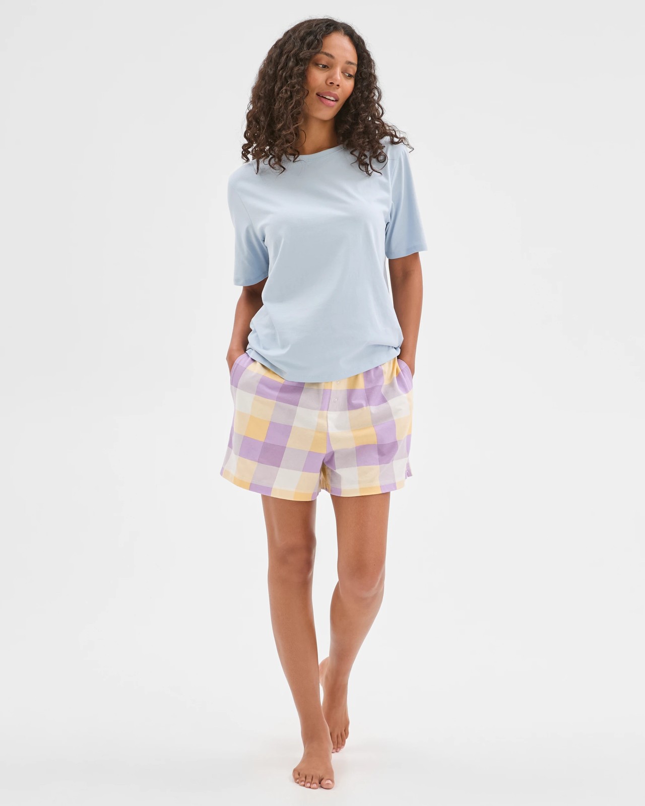 Australian Cotton Jersey Sleep Boxer Shorts - Buffalo Check 2 of 5