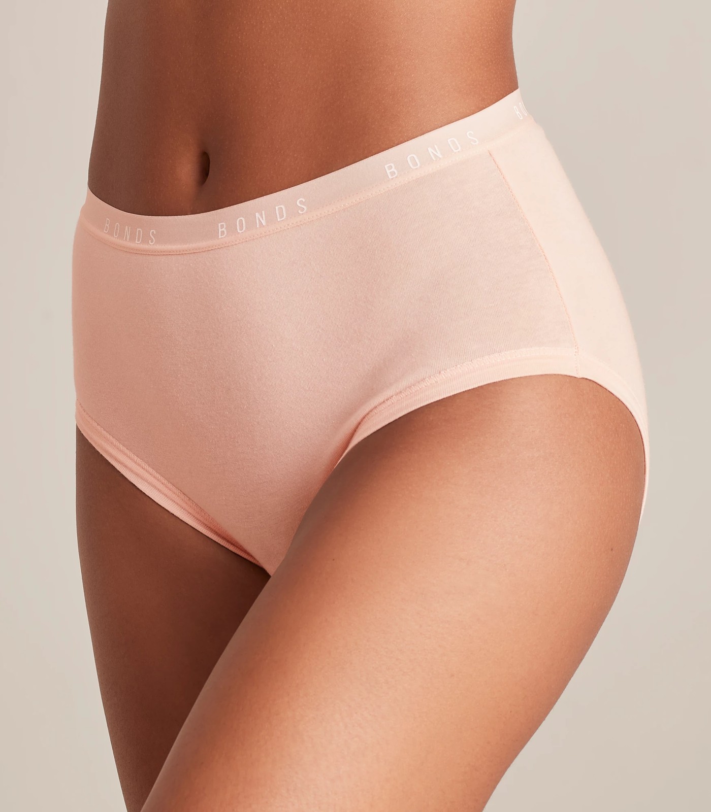 3 x Bonds Womens Cottontails Full Brief Underwear Ladies Plus Size 12-24  W0m5b Cotton/Elastane - Skintone (Nude)