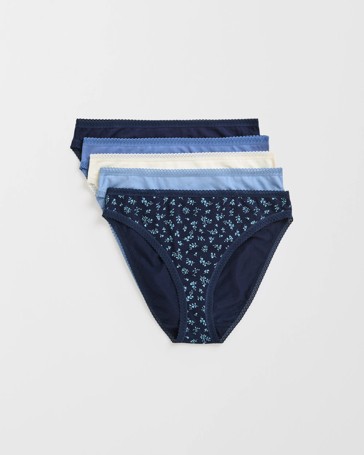 Australian Cotton 5 Pack Elevated High Cut Briefs