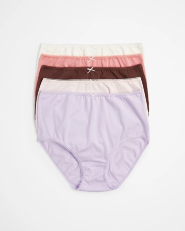 Emerson Women's Full Brief 3 Pack - Pink, White & Black