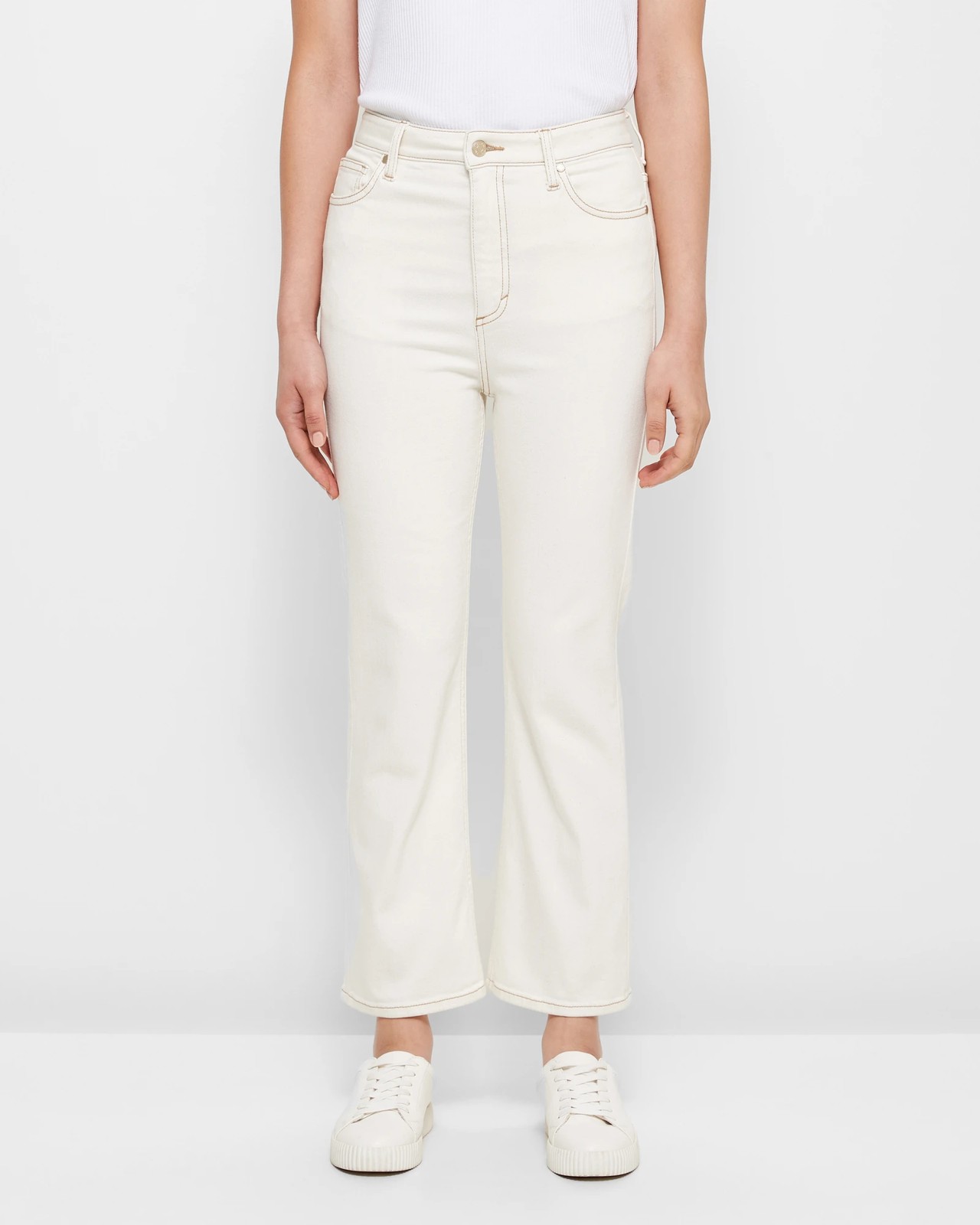 Super High Rise Crop Length Flare Denim Jeans | Target Australia