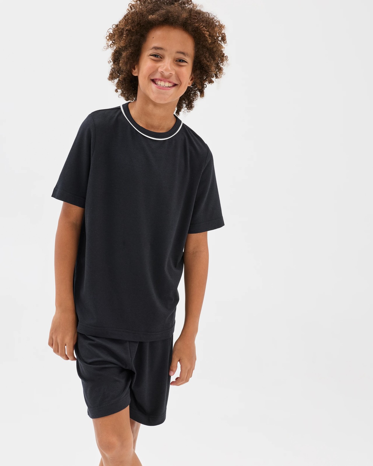 Bamboo Rich Older Boys Knit Pyjama Set - Black 2 of 6
