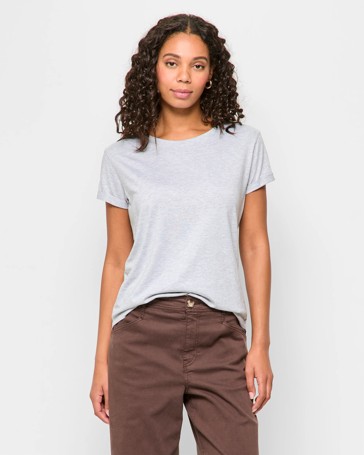 Cotton/Modal Relaxed Crew T-Shirt