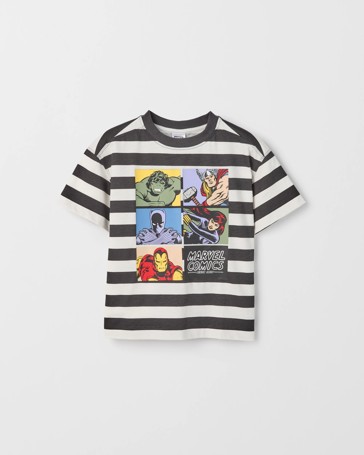 Marvel Australian Cotton Oversized Stripe T-Shirt