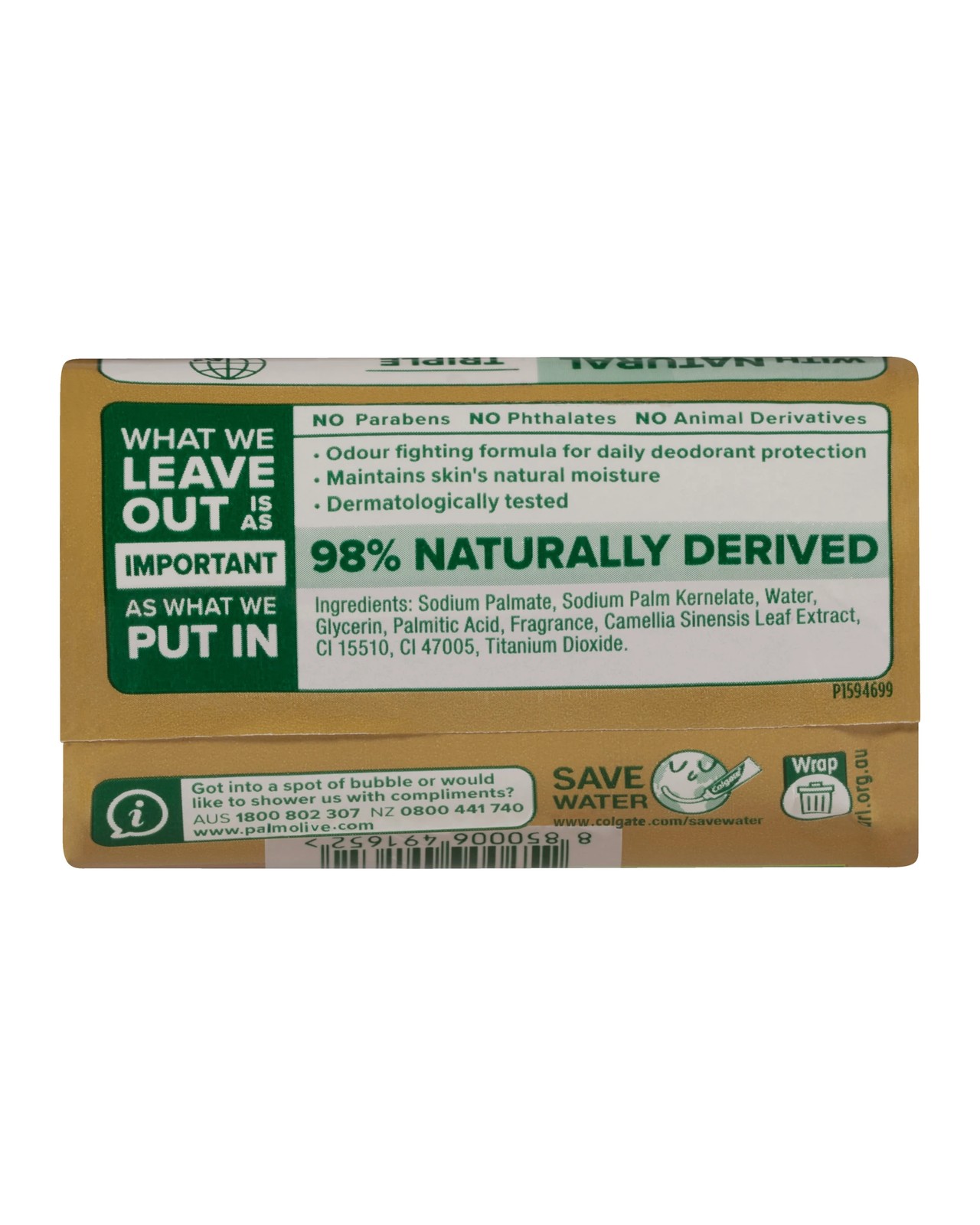 Palmolive Gold Daily Deodorant Protection Bar Soap, 10 Pack - 90g 3 of 6