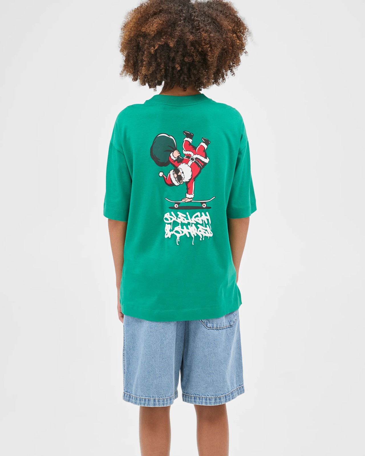 Australian Cotton Christmas Oversized T-Shirt - Green 4 of 5