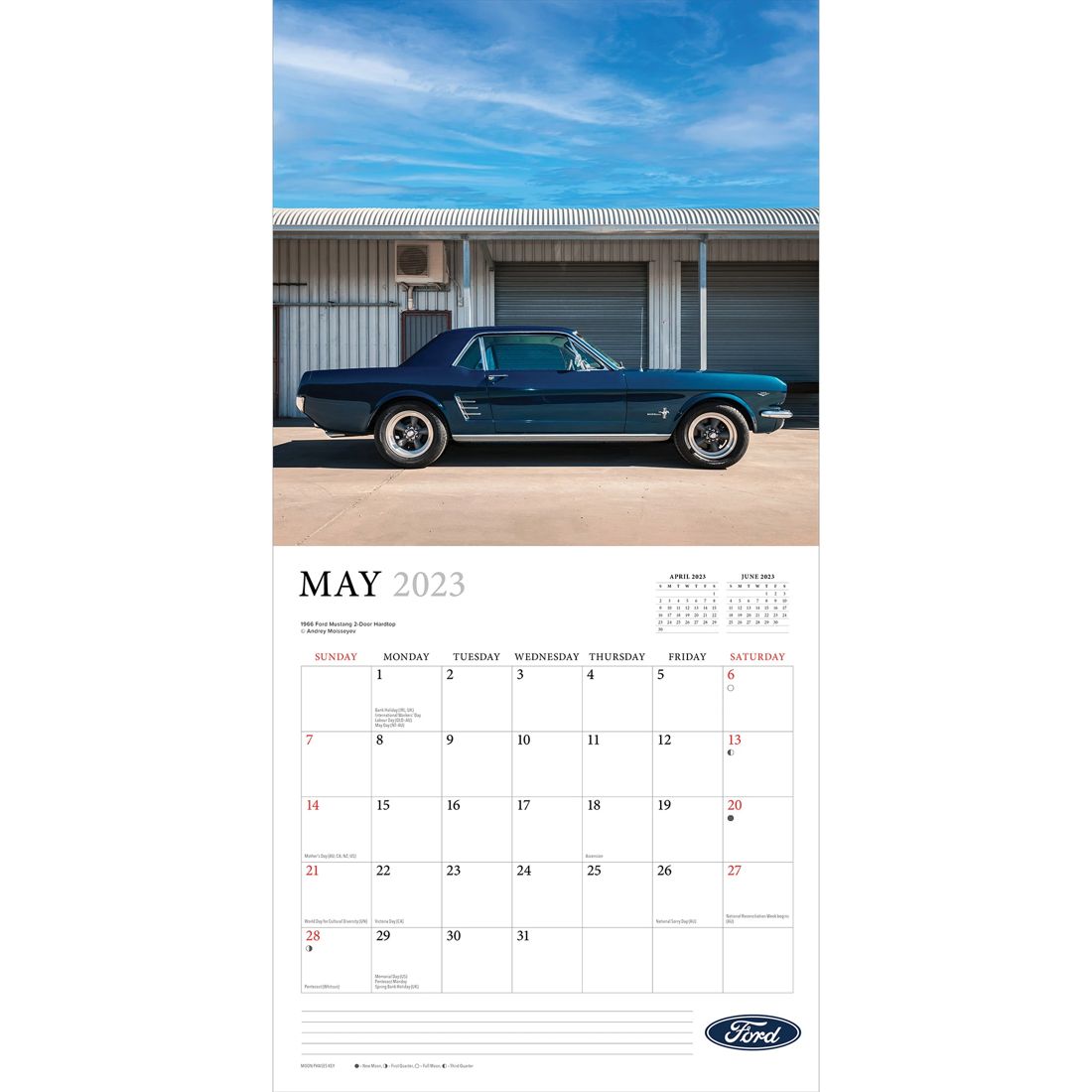 Classic Ford Cars 2023 Square Calendar | Target Australia