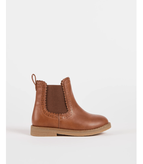 Brogue Elastic Chelsea Boot