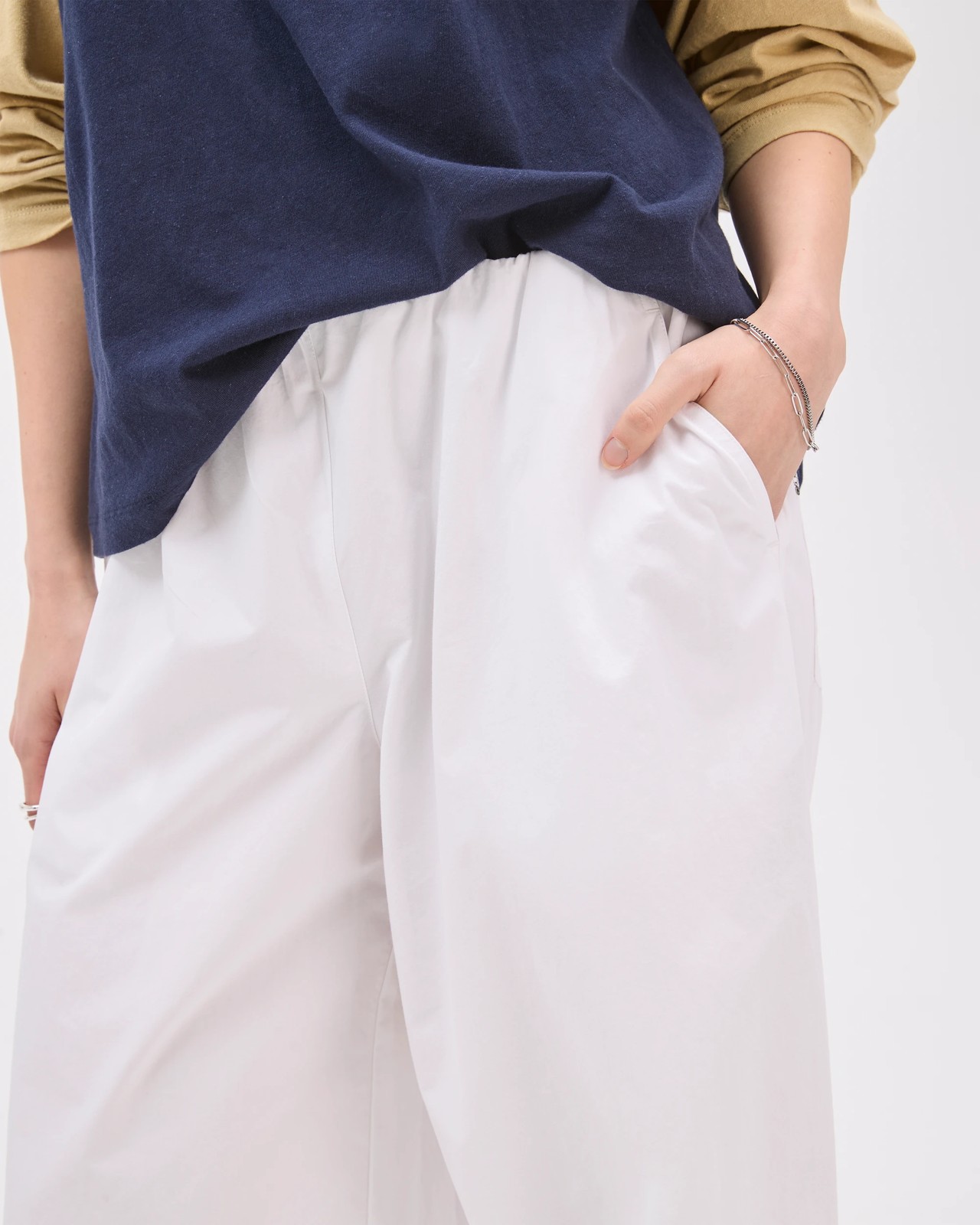 Lily Loves Australian Cotton Poplin Wide Leg Pants - White 3 of 6