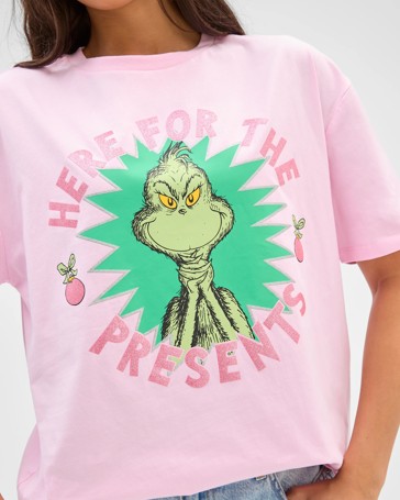 Licensed The Grinch Here For The Presents Boyfriend T-Shirt