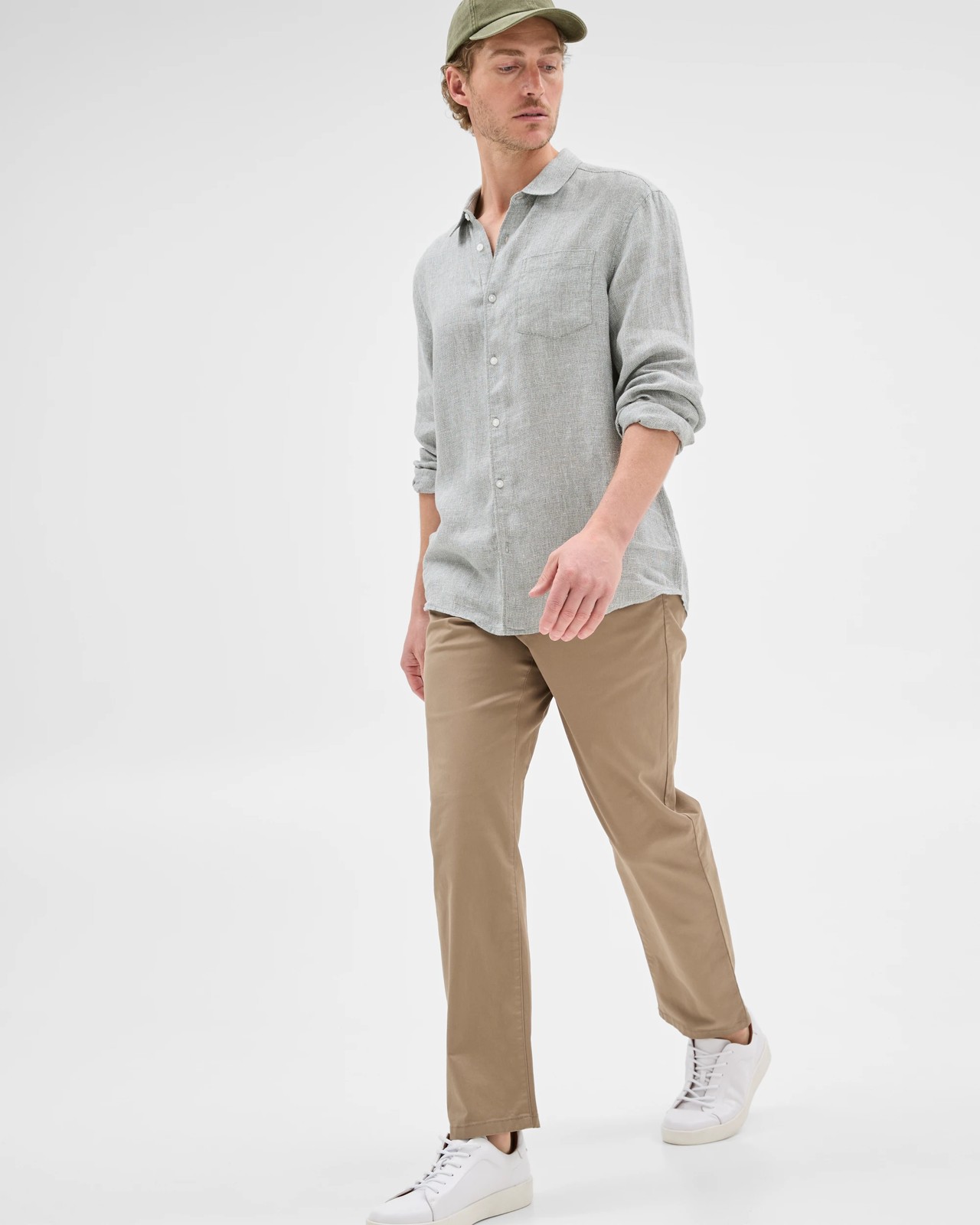 Australian Cotton Relaxed Fit Chino Pants  - Walnut 2 of 5