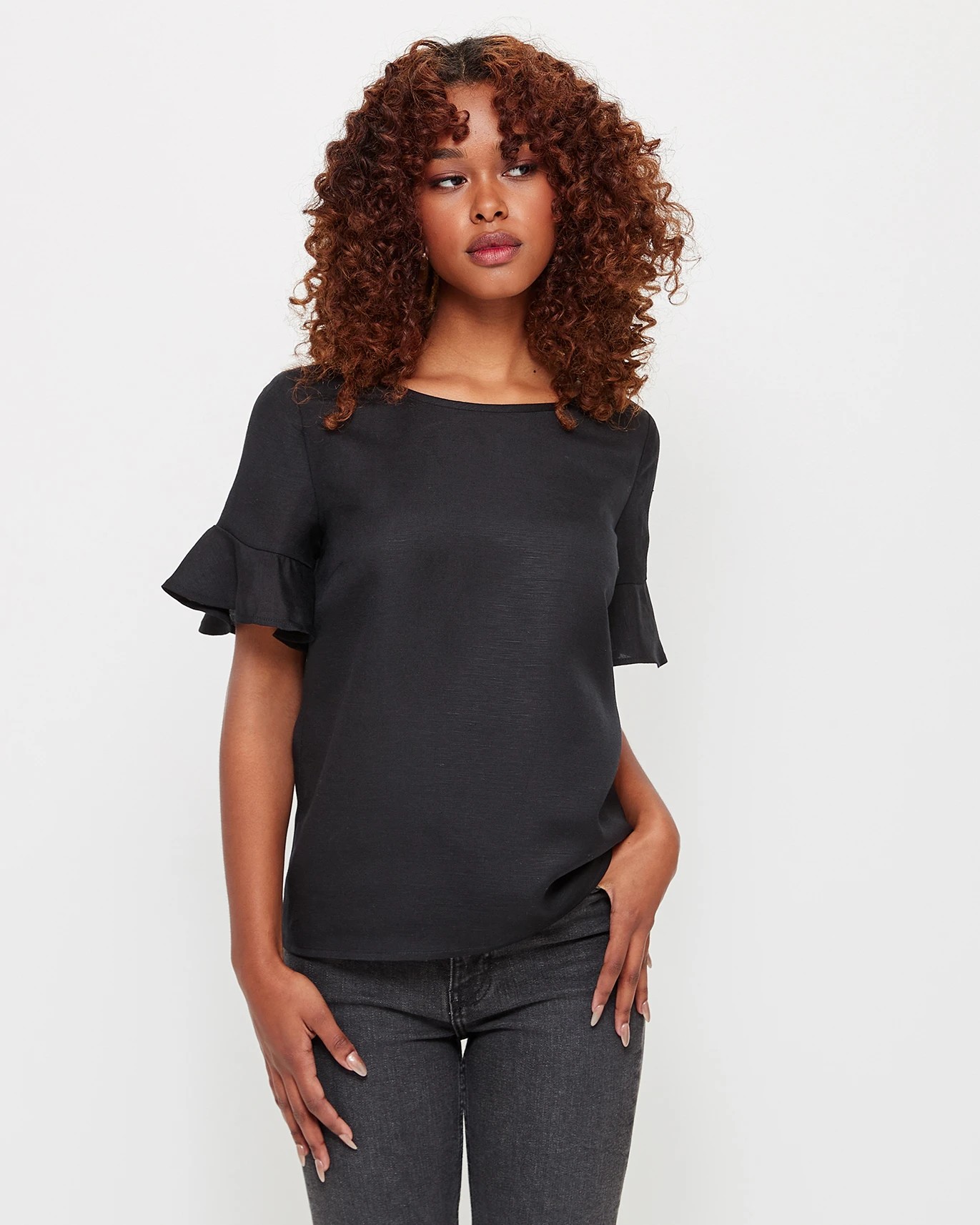 Ruffle sleeve cheap top target