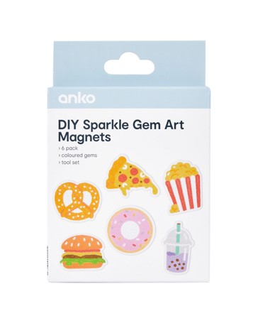 Anko DIY Sparkle Gem Art Magnets - Food