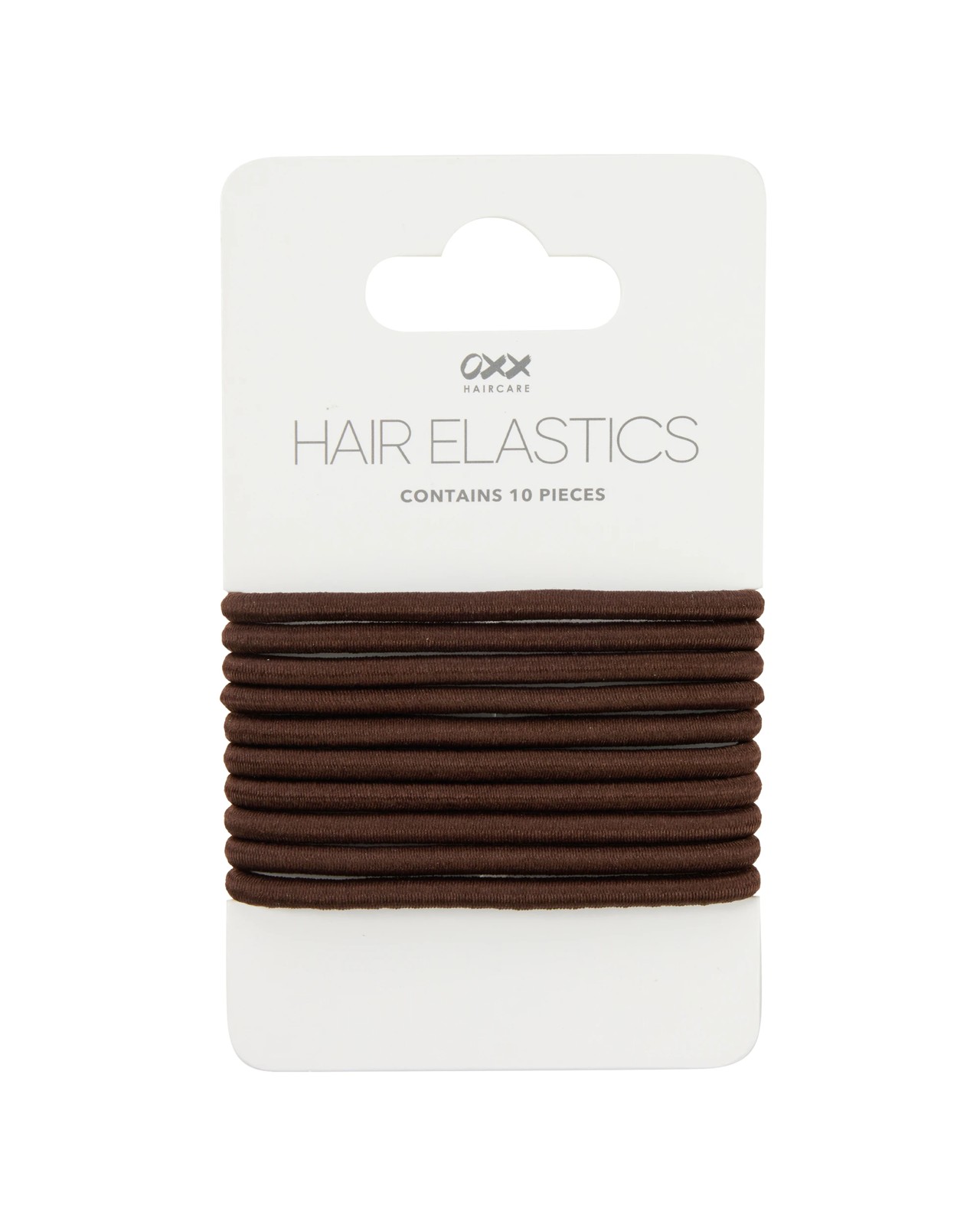 10 Piece Hair Elastics, Brown - OXX Haircare 3 of 3