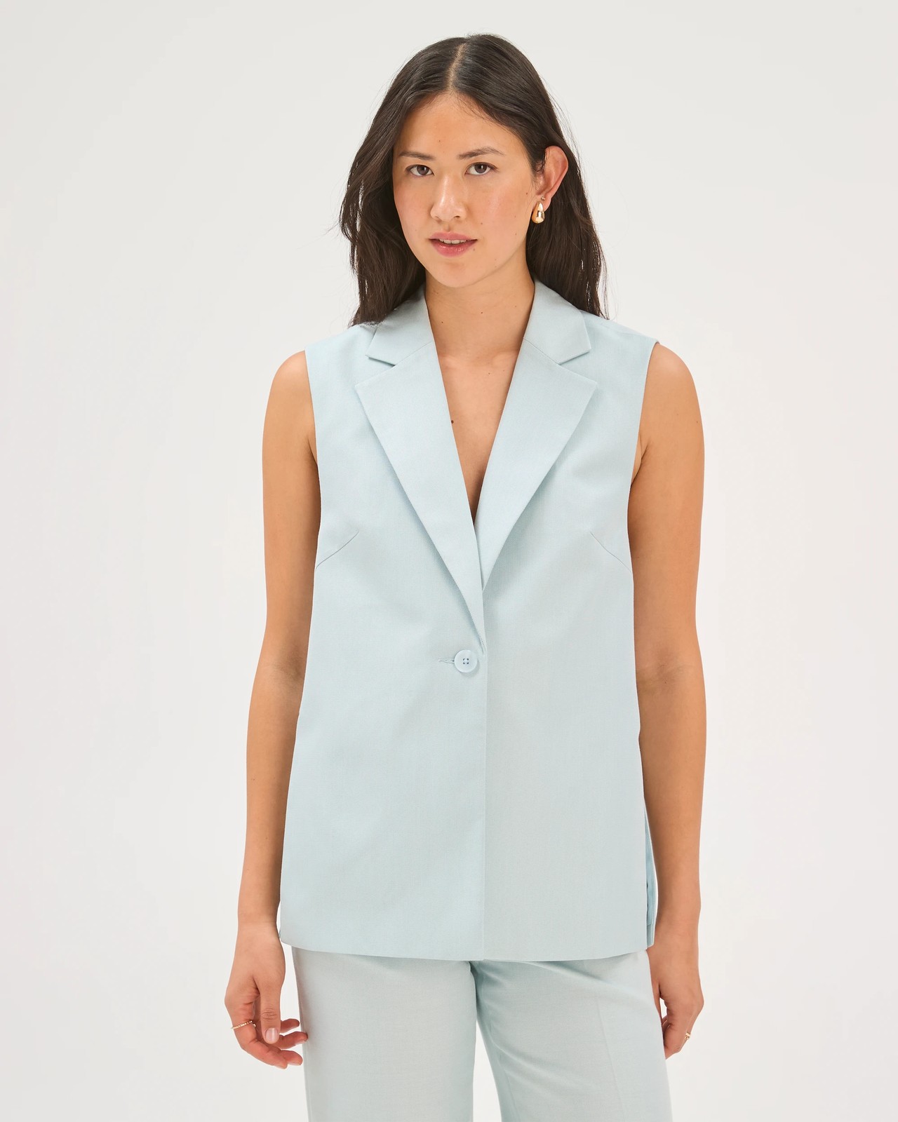 Preview Textured Tailored Back V Detail Vest 4 of 5