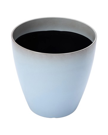 Anko 42cm Soft Blue Glazed Look Plastic Pot