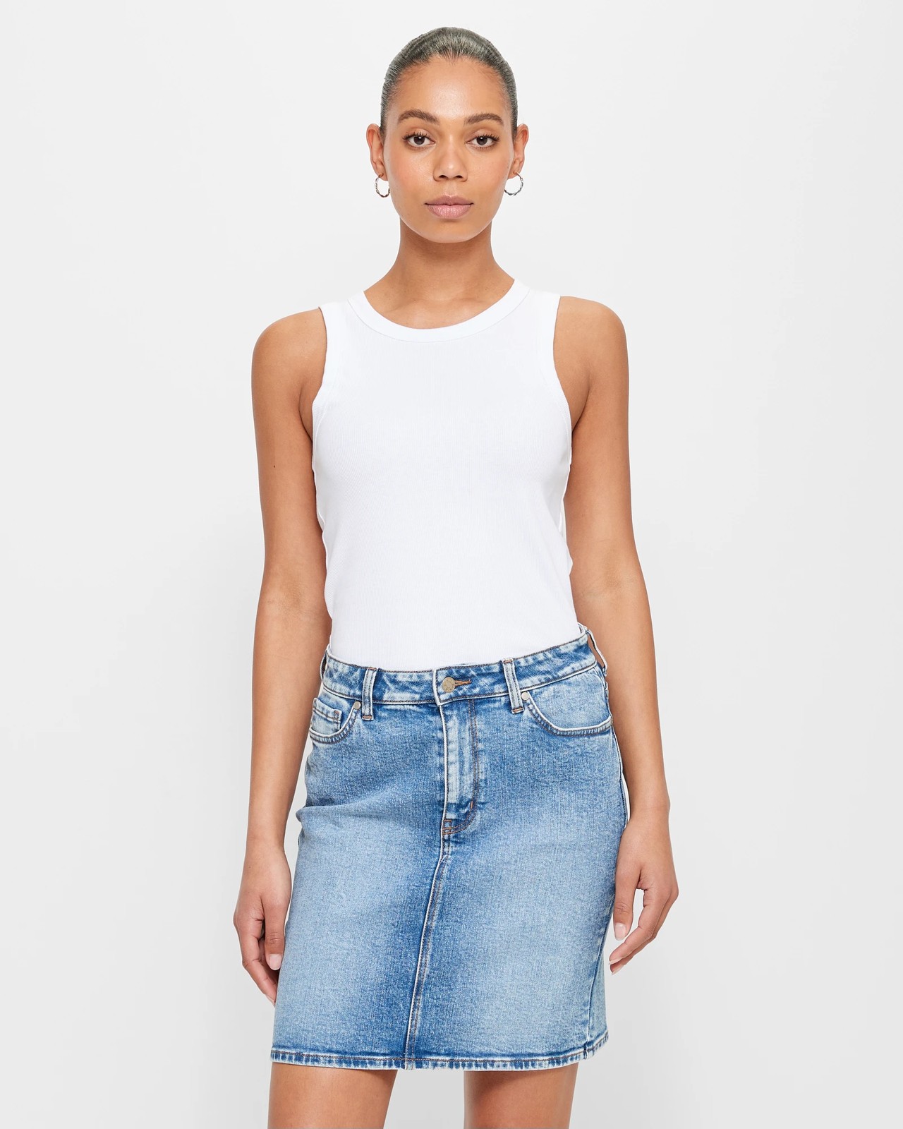 Blue jean skirt clearance target