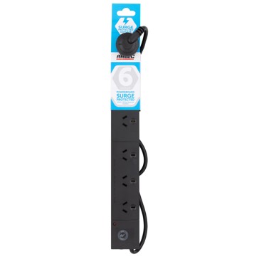 6 Outlet Surge Protected Powerboard - Arlec