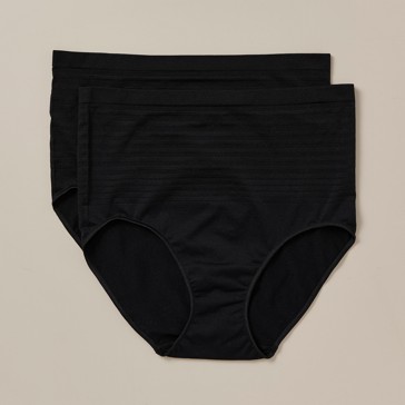 2 Pack Extended Sizing Matte and Shine Seamfree Full Briefs; Style: LFK29860