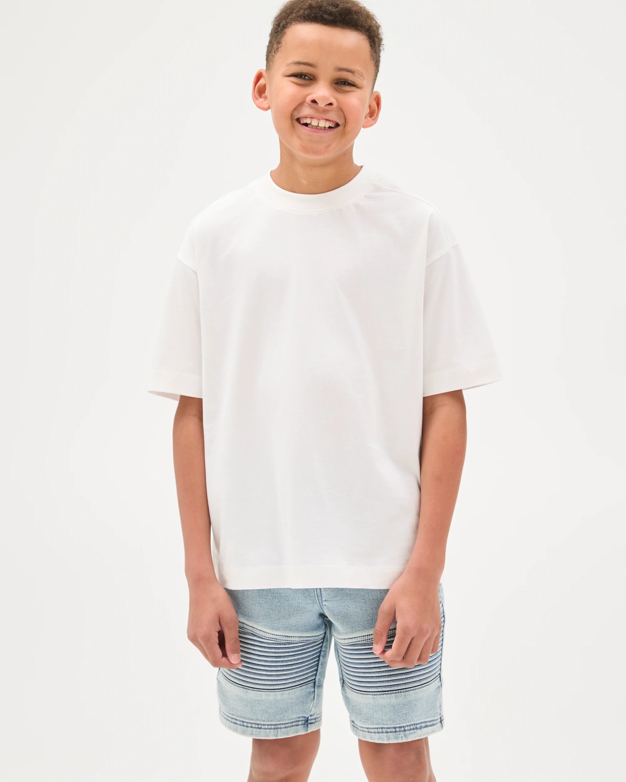 Australian Cotton Oversized Plain T-Shirt - White 2 of 6