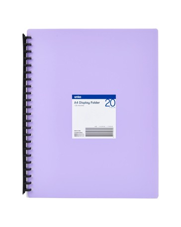 Anko A4 Display Folder - Purple