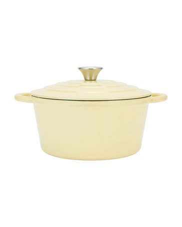 Anko 4L Cast Iron Casserole - Butter