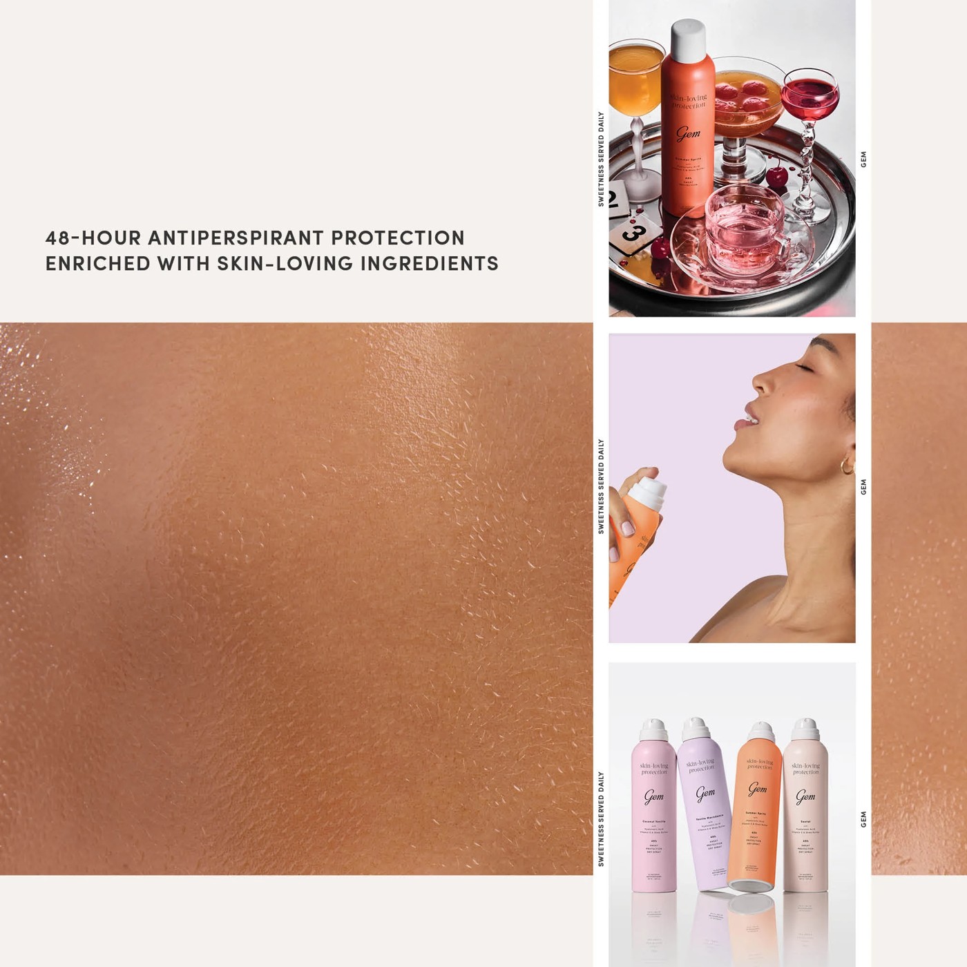 Gem Summer Spritz Skin-Loving Deodorant 207ml - Hyaluronic Acid, Vitamin E and Shea Butter 4 of 6