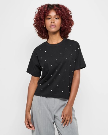 Petites Australian Cotton Boxy Crop Graphic T-Shirt