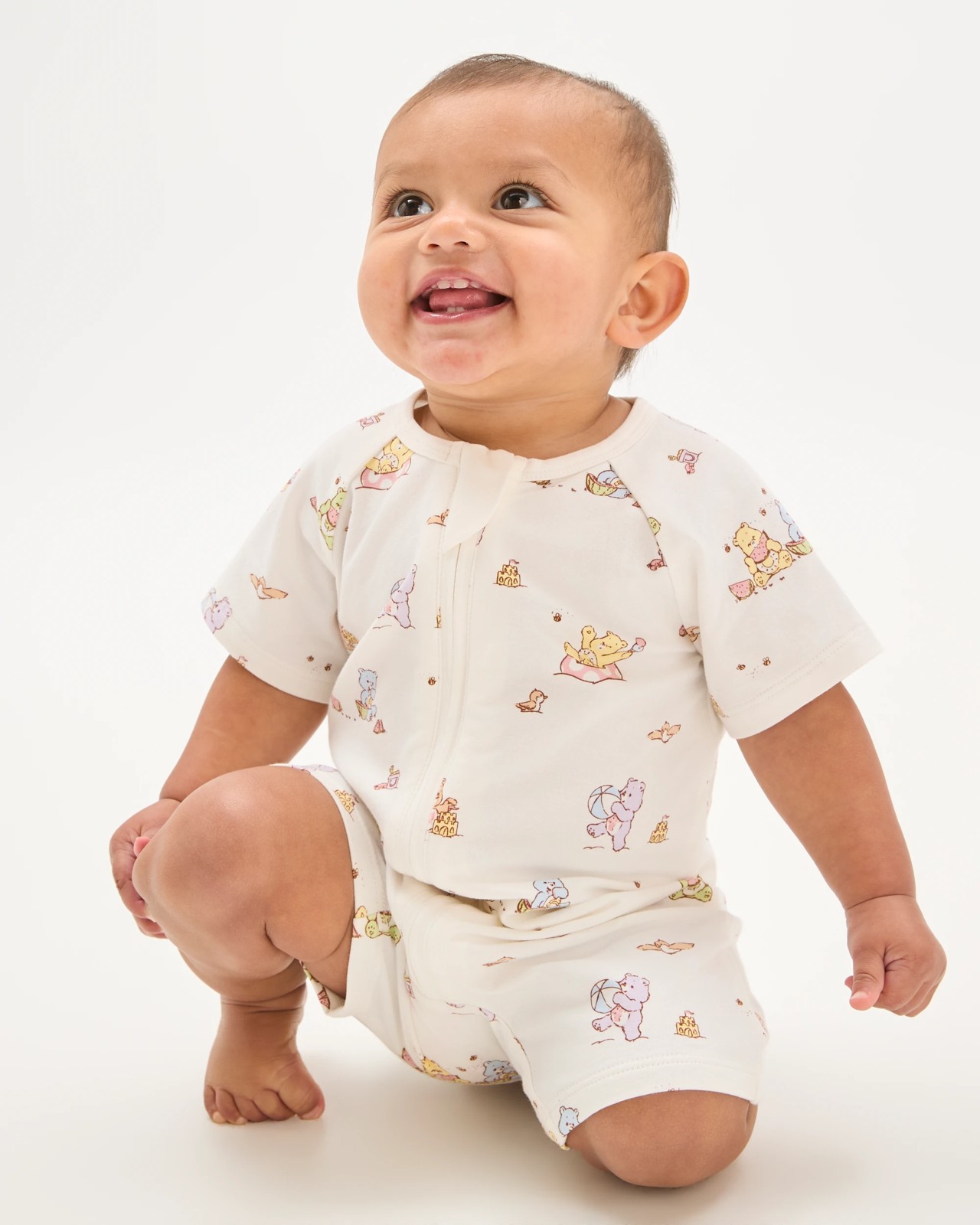 Care Bears Organic Cotton Baby Fashion Zip Romper 2 of 5