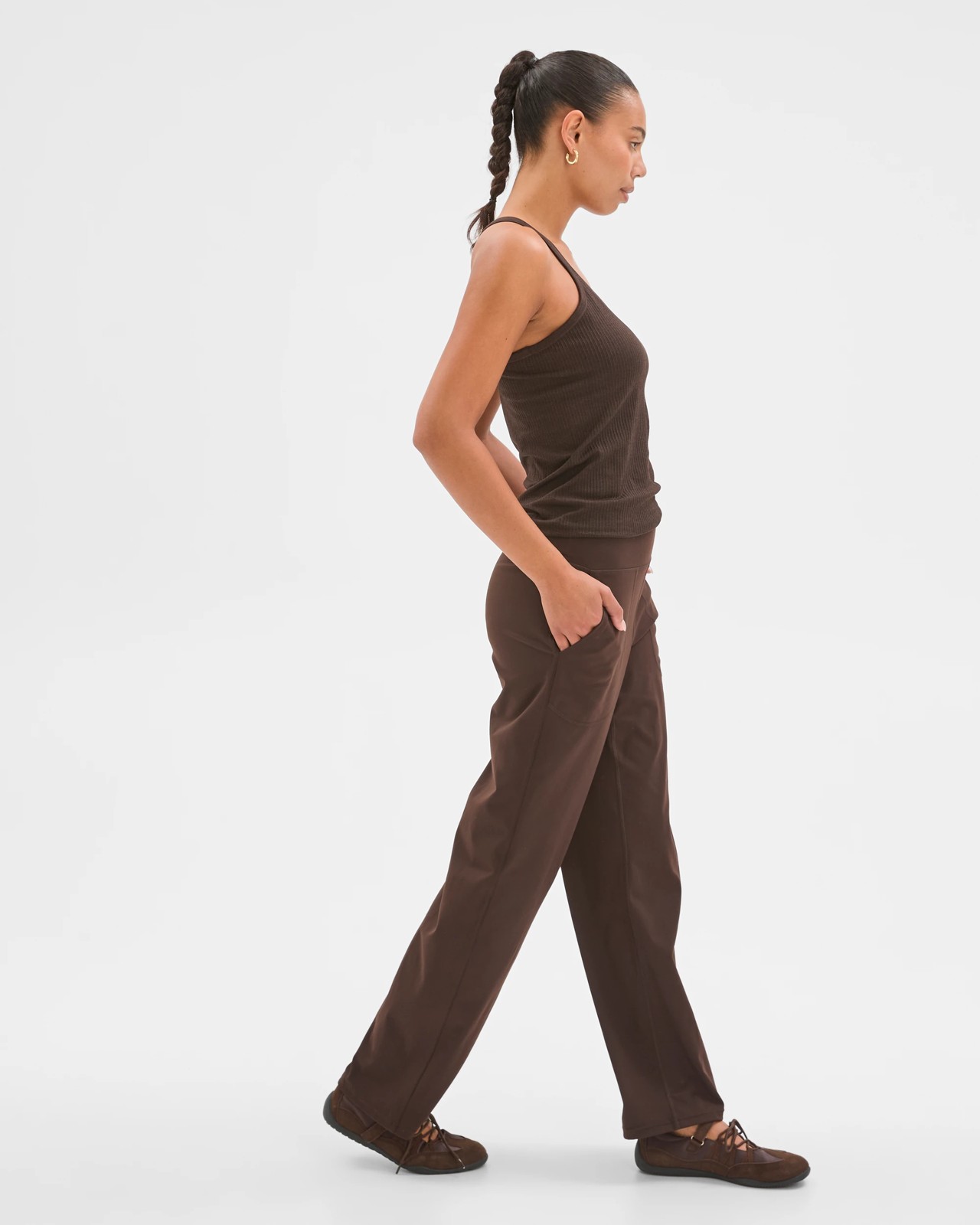 Active Studio Soft Wide Leg Pants - Cocoa 3 of 5