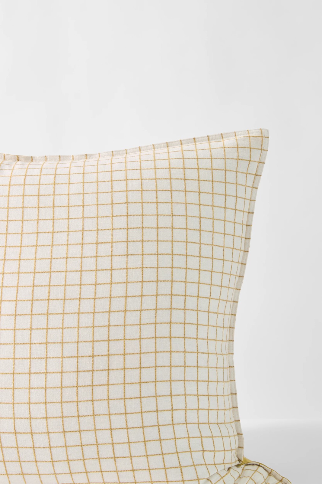 Check Linen/Cotton European Pillowcase 4 of 5