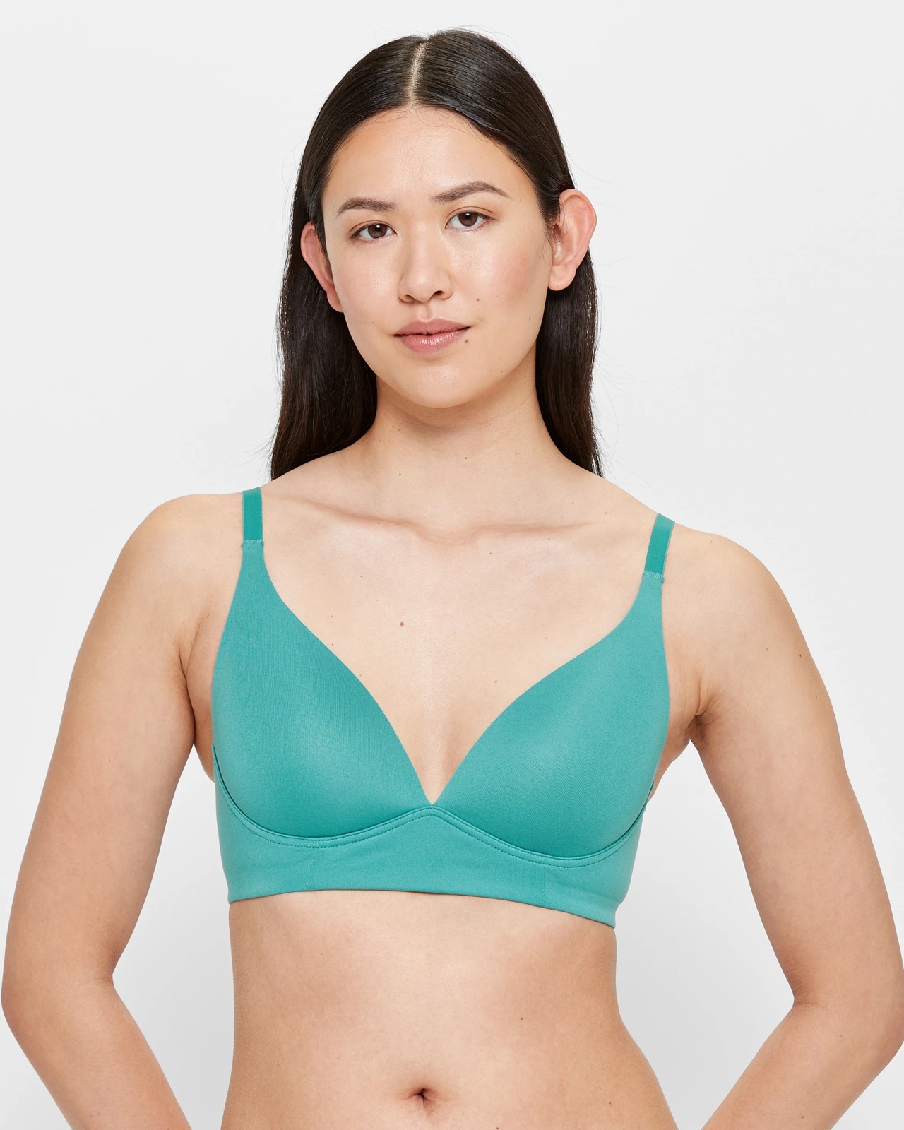 Soft Comfort Wirefree T-Shirt Bra - Ether Green