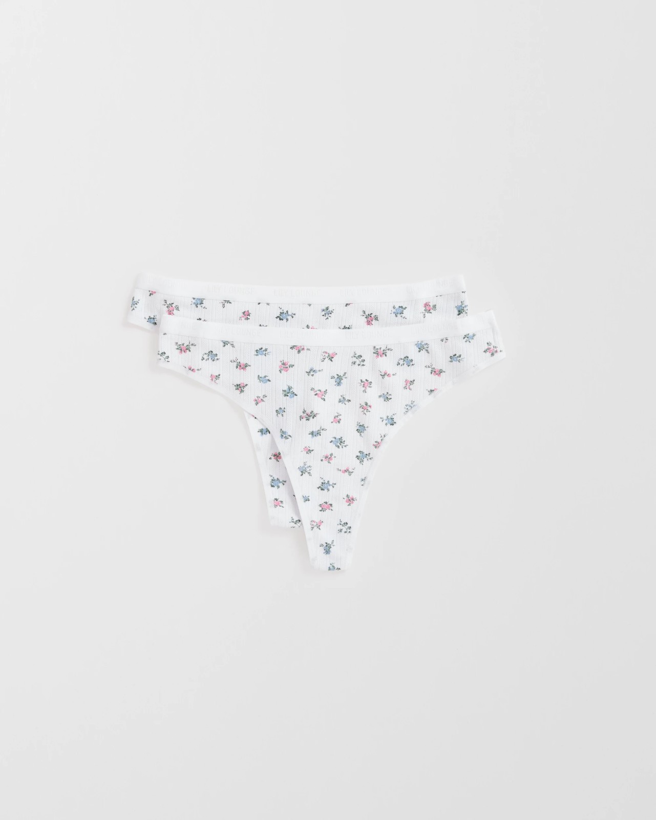 Australian Cotton 2 Pack Pointelle G-String Briefs - Lily Loves - Ditsy 3 of 5