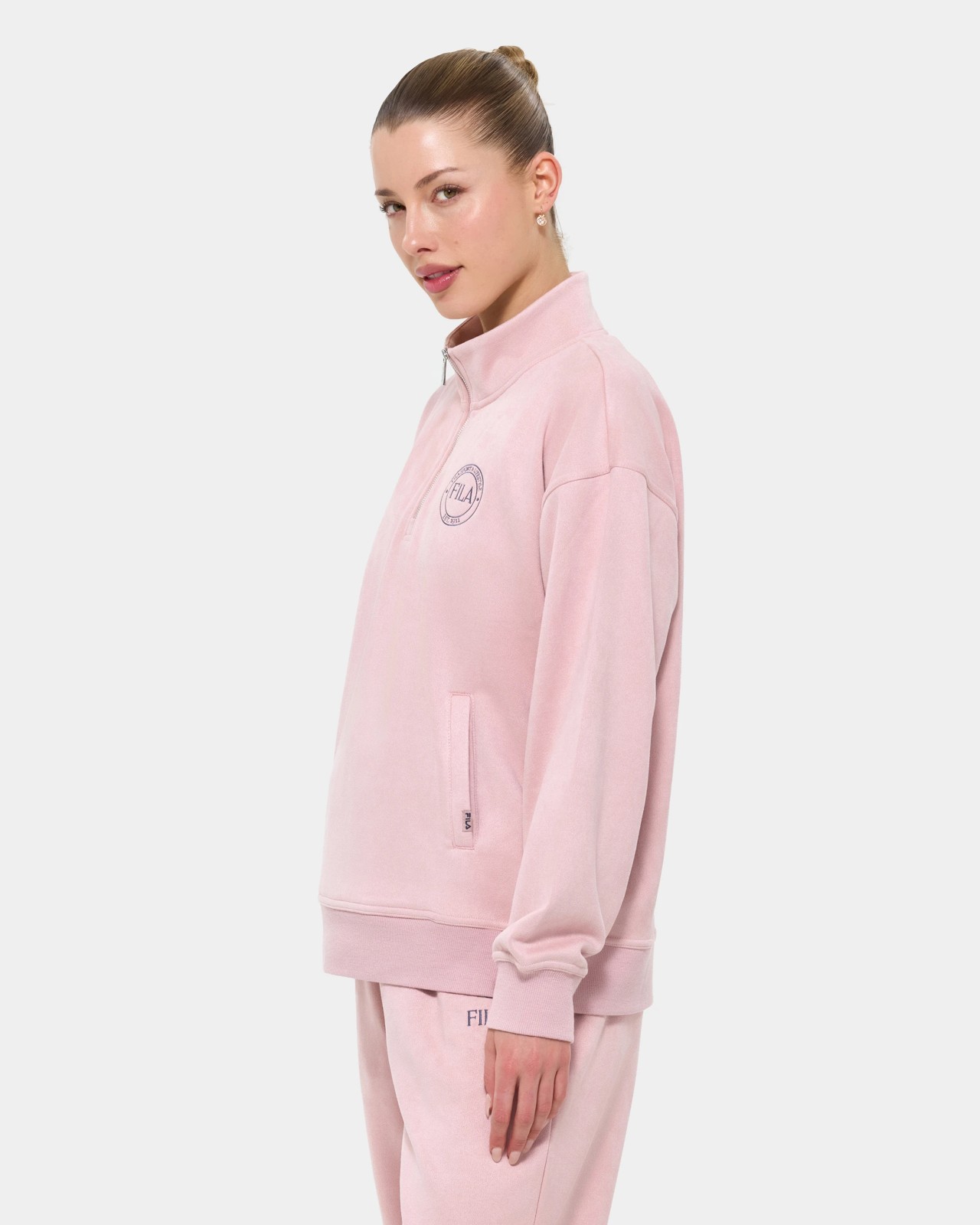 Fila Alba Quarter Zip - Dark Blush 3 of 5