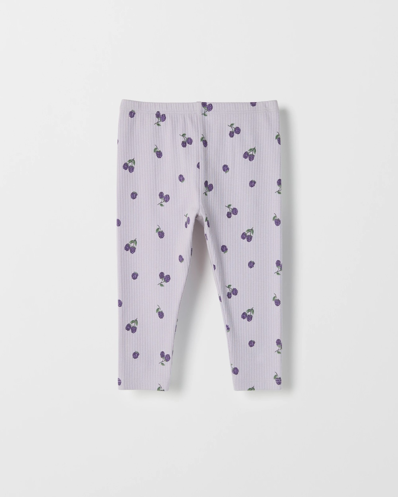 Baby Organic Cotton Ribbed Leggings - Blackberry 2 of 2